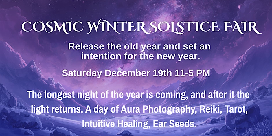 Cosmic Winter Solstice Fair, Prismatic Flower Essences event at Ascension School of Healing Arts in Ferndale, MI, Dec 19, 2026