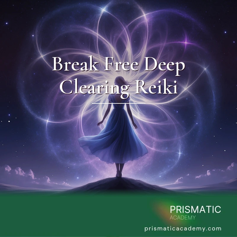 Break Free Deep Clearing Reiki distance Reiki attunement, A spinning pinwheel of clearing light that releases negative thought patterns and emotional attachments by Prismatic Flower Essences