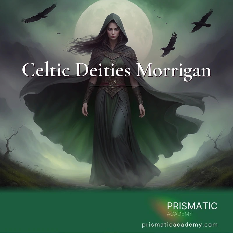 Celtic Deities Morrigan distance Reiki attunement, The Morrigan, Celtic shape-shifting goddess of war, fate, and death, in her raven and hooded-crow form by Prismatic Flower Essences