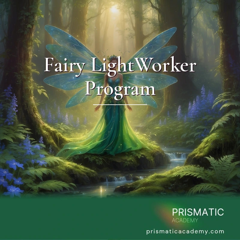 Fairy LightWorker Program distance Reiki attunement, The eleven nature-spirit fairies of the fae Otherworld: the Greenman, Dryad, Woodland Nymph, Gnomes, Sylph, Star Fairy,  by Prismatic Flower Essences
