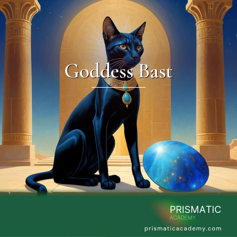 Goddess Bast distance Reiki attunement, Bastet, the ancient Egyptian cat goddess, protector of cats, women, and children by Prismatic Flower Essences