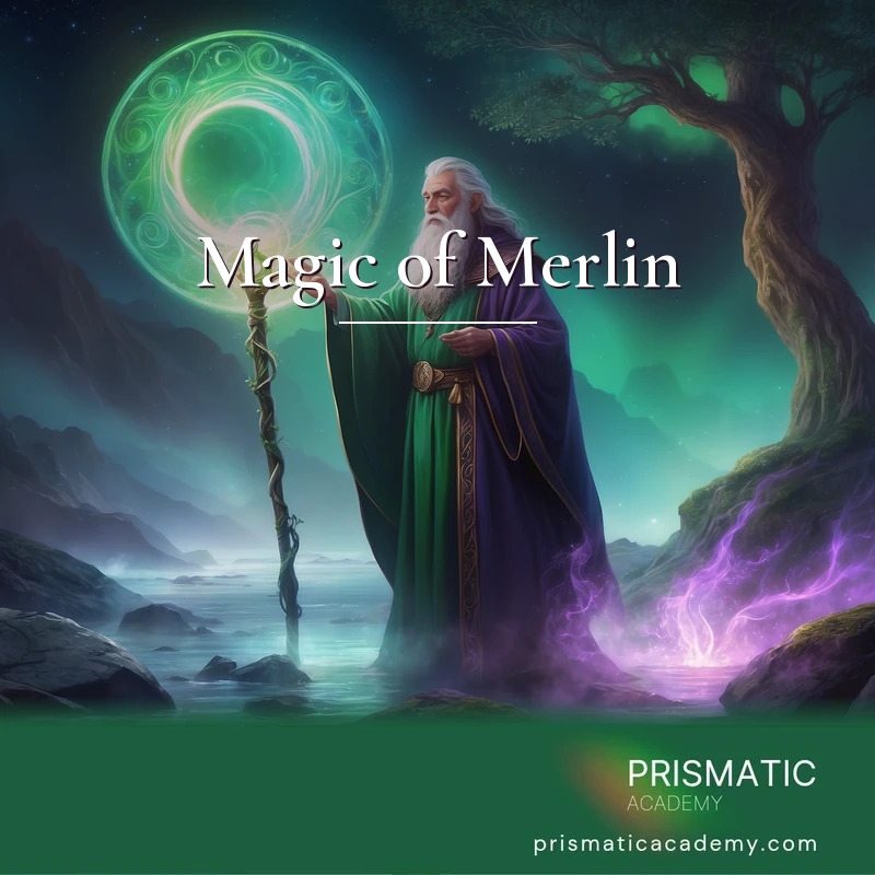 Magic of Merlin distance Reiki attunement, Merlin the wizard of Avalon and the five sacred elements by Prismatic Flower Essences