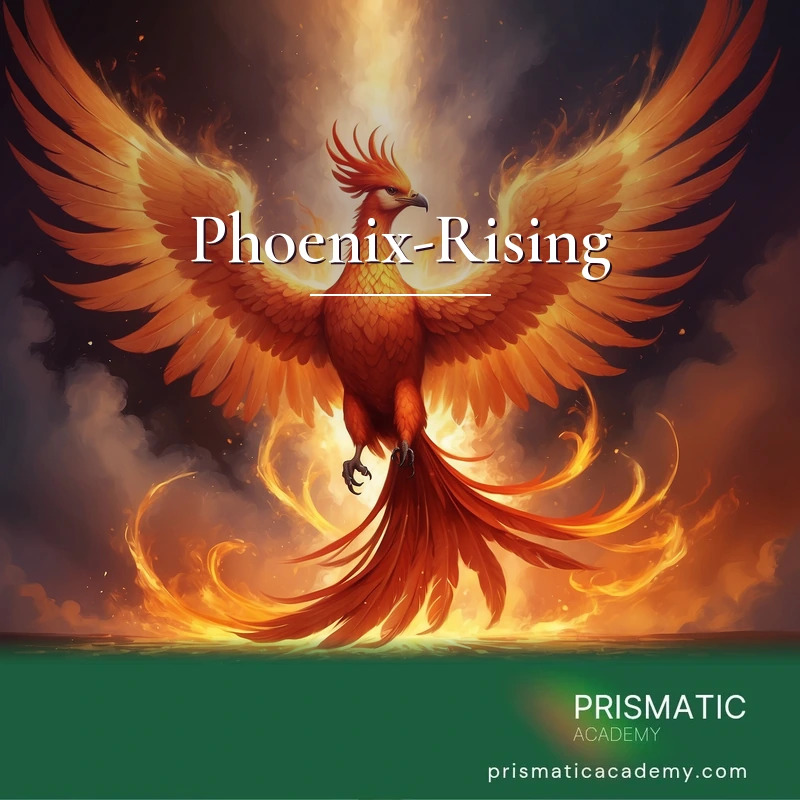 Phoenix-Rising distance Reiki attunement, The Phoenix, mythical fire-bird of rebirth and the sun by Prismatic Flower Essences