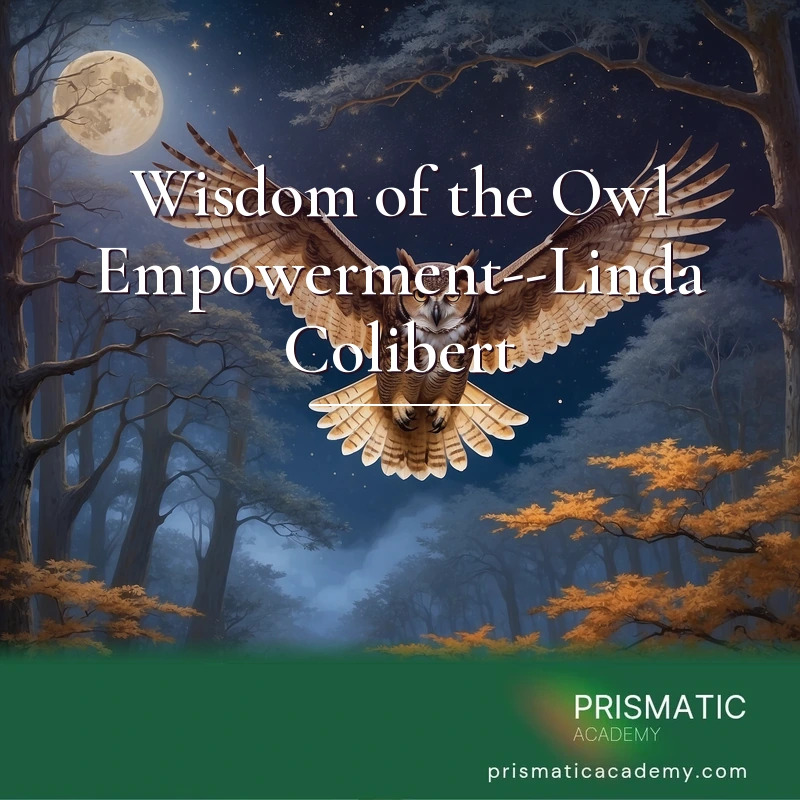Wisdom of the Owl Empowerment--Linda Colibert distance Reiki attunement, The owl animal spirit guide and the Greek Goddess Athena by Prismatic Flower Essences